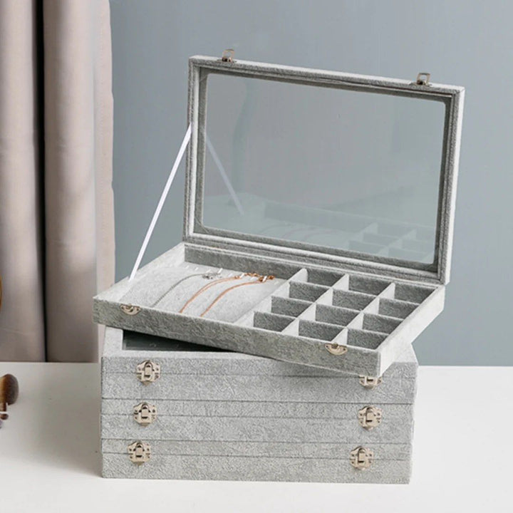 JEWEL Glass Top Jewellery Box