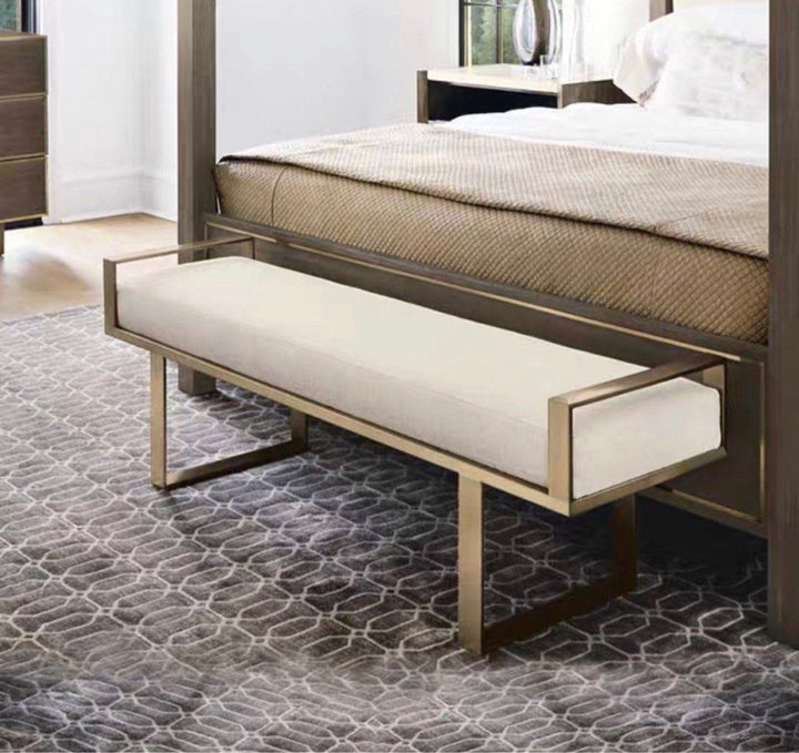 ZORAH Modern Gold Frame Bench