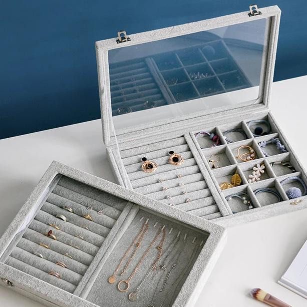 JEWEL Glass Top Jewellery Box