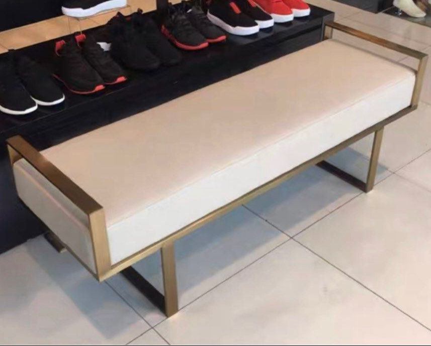 ZORAH Modern Gold Frame Bench