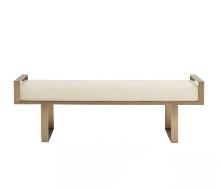 ZORAH Modern Gold Frame Bench