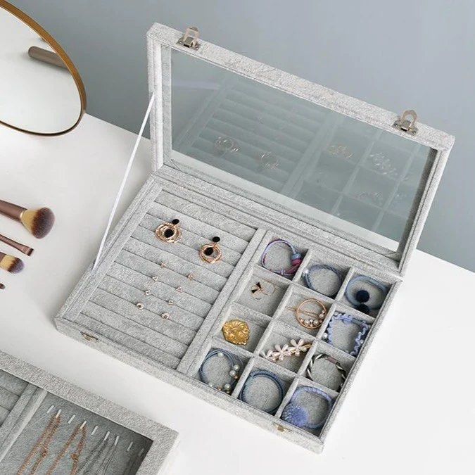 JEWEL Glass Top Jewellery Box