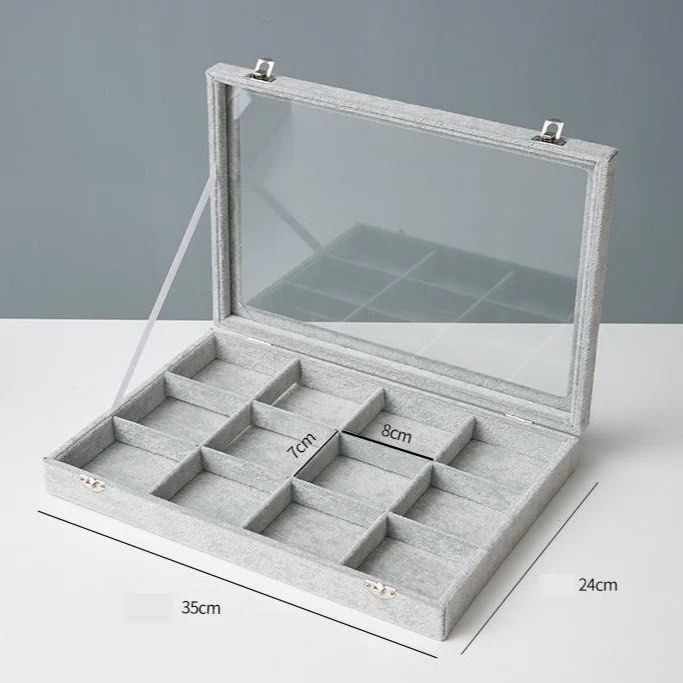 JEWEL Glass Top Jewellery Box