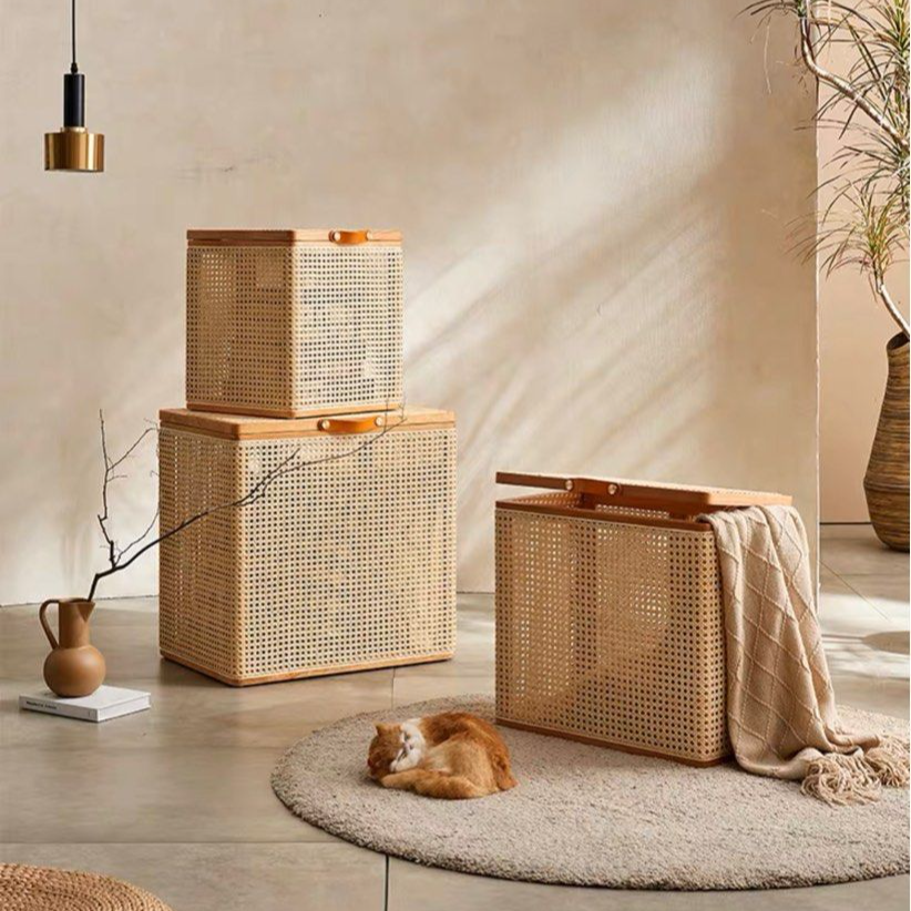 JEWUL Rattan Storage Box