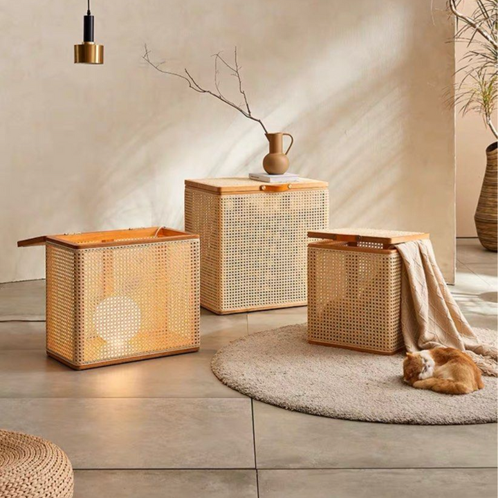 JEWUL Rattan Storage Box