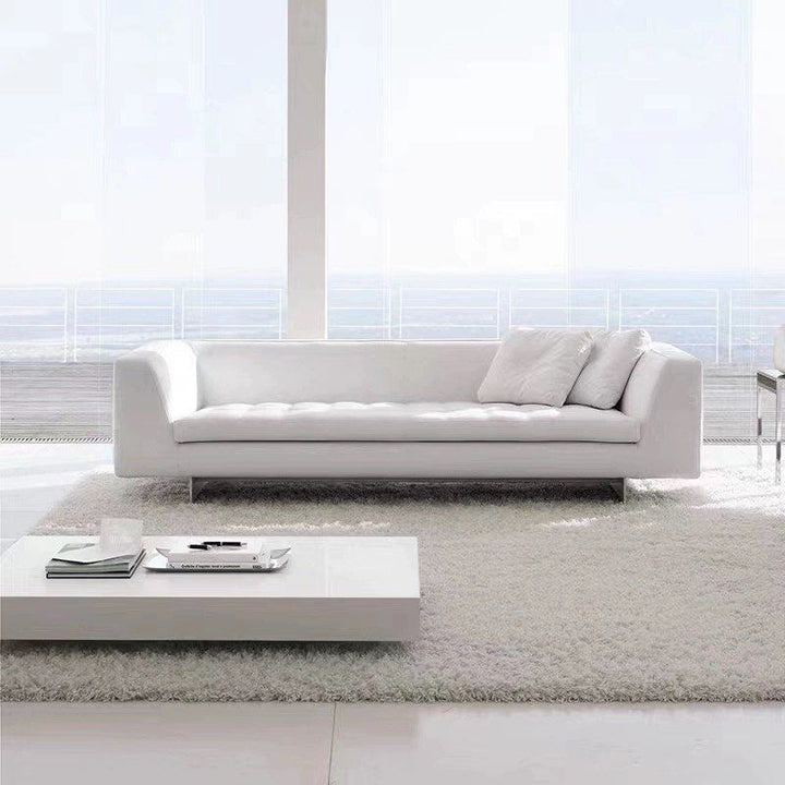 VOSSARI Modern Leather Chaise Sofa