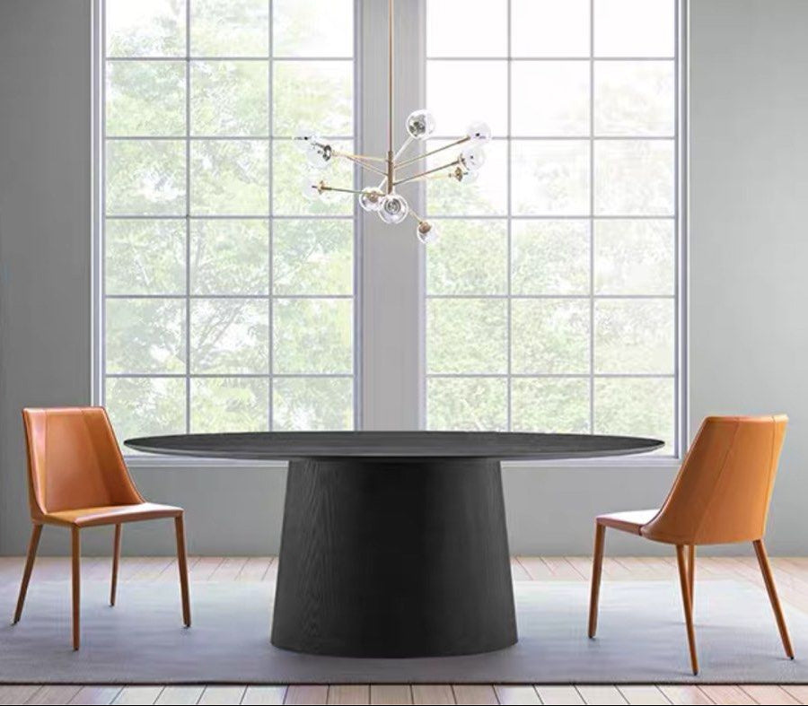 KAVIN Modern Solid Wood Oval Dining Table