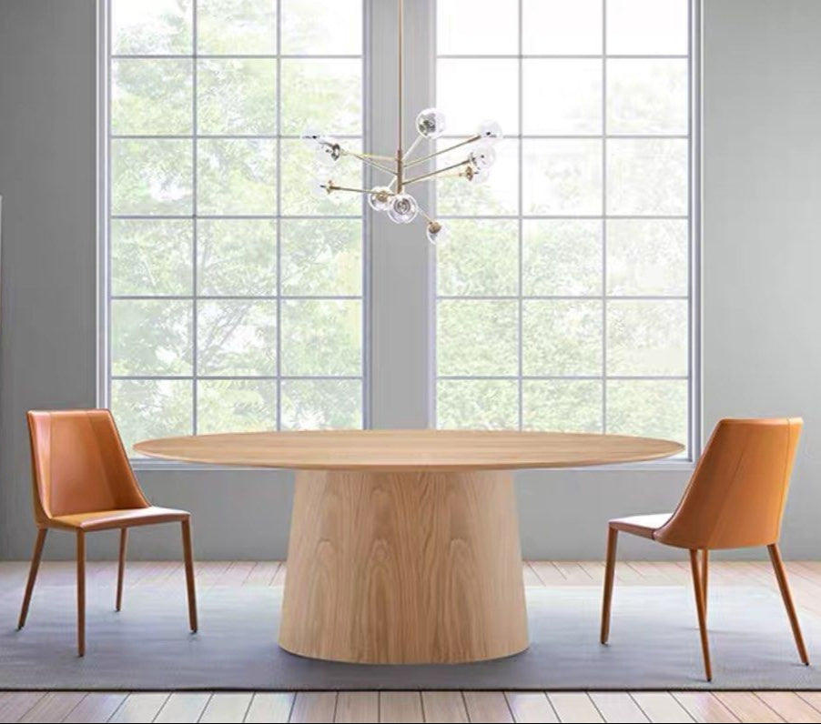 KAVIN Modern Solid Wood Oval Dining Table