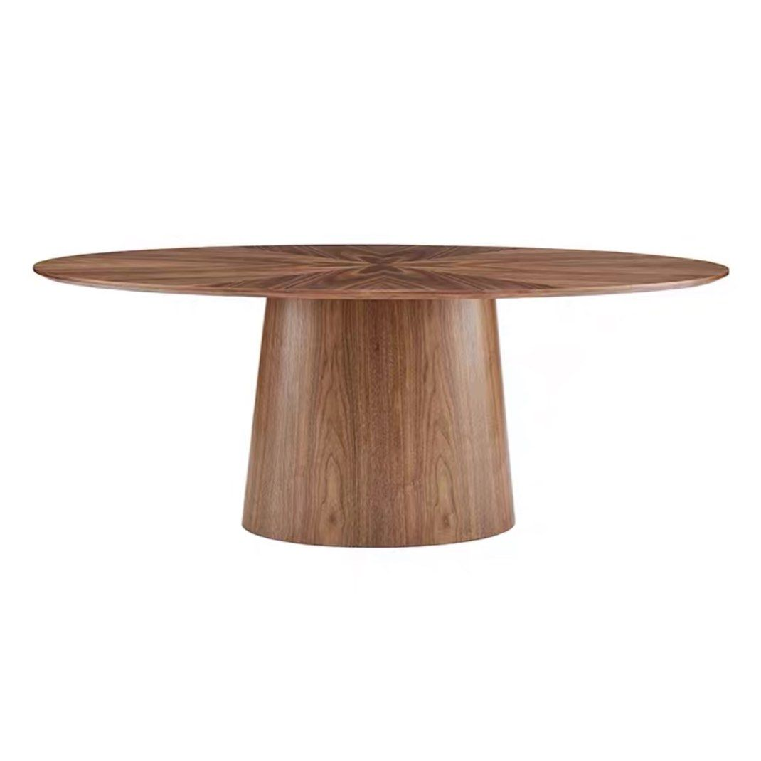 KAVIN Modern Solid Wood Oval Dining Table