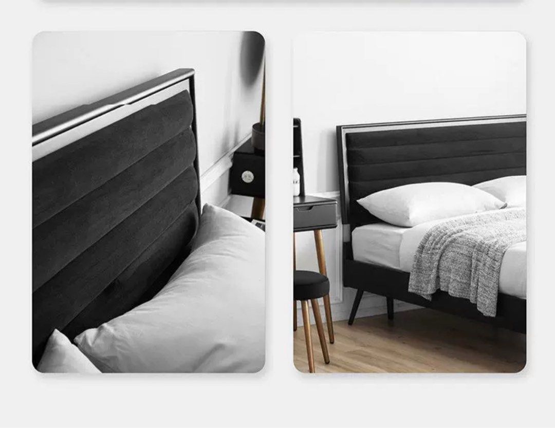 JOBEA Modern Fabric Bedframe