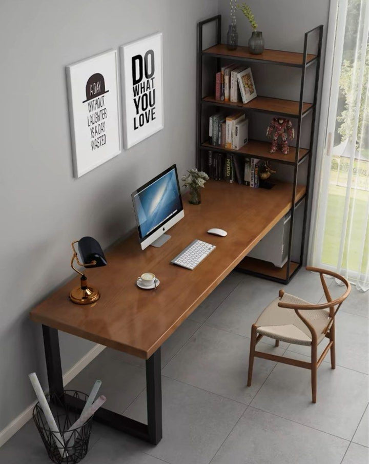 Rustic Study Table Solid Timber INGMAR Rustic Solid Wood Study Table – Radical Homes