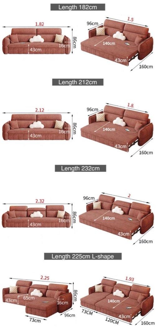 LUMIRA Scratch Resistant Storage Sofa Bed