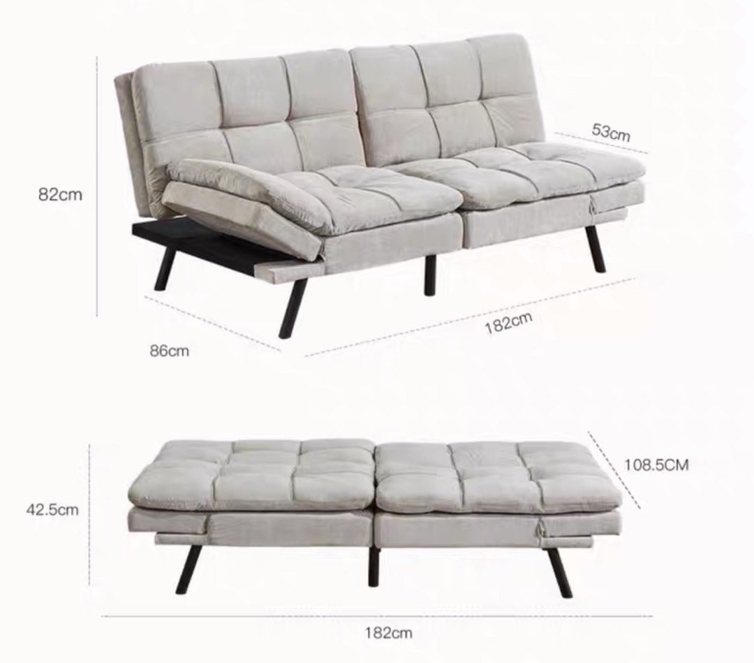 VELISTA Modern Velvet Sofa Bed