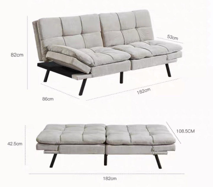 VELISTA Modern Velvet Sofa Bed