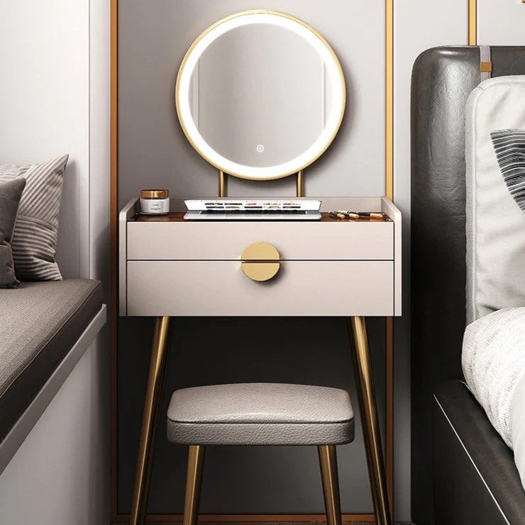 JOEY Makeup Vanity Set With Stool & Mirror