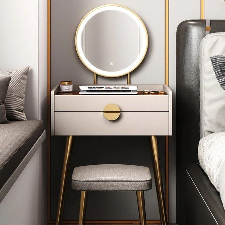 JOEY Makeup Vanity Set With Stool & Mirror