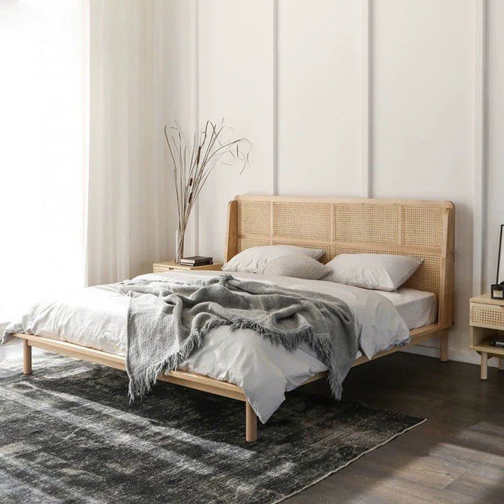 JOHNA Vintage Rattan Bedframe
