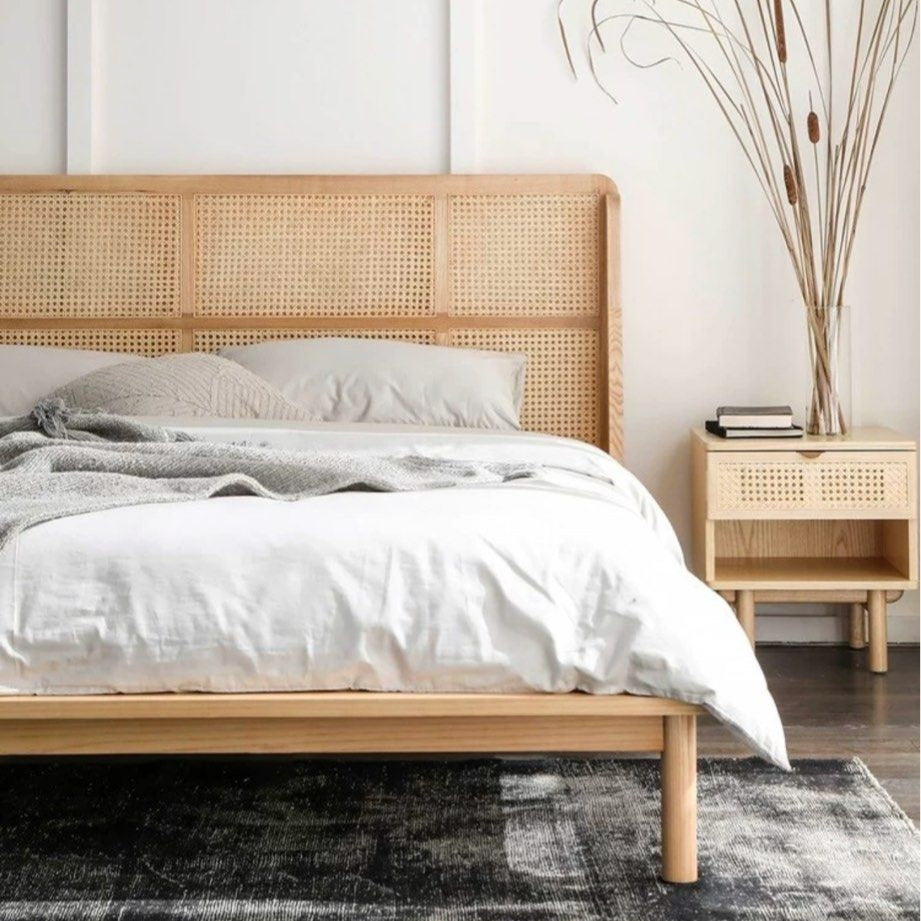 JOHNA Vintage Rattan Bedframe