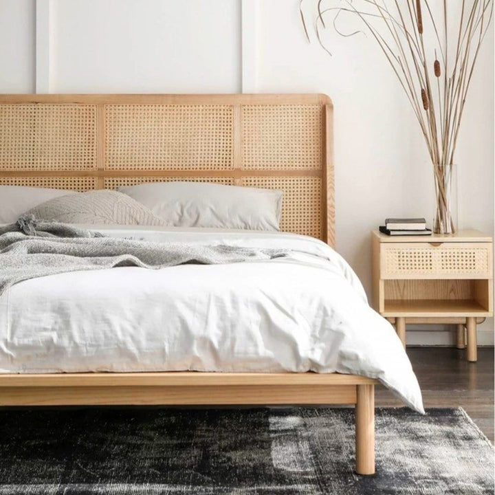 JOHNA Vintage Rattan Bedframe