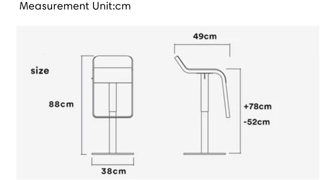 JOJI Swivel Adjustable Bar Stool