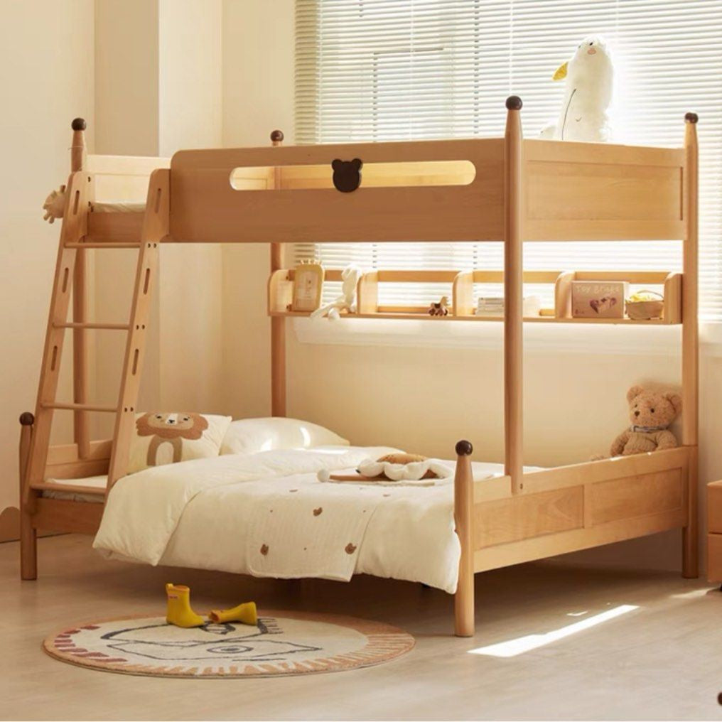 JOJU Scandinavian Solid Wood Double deck Bed