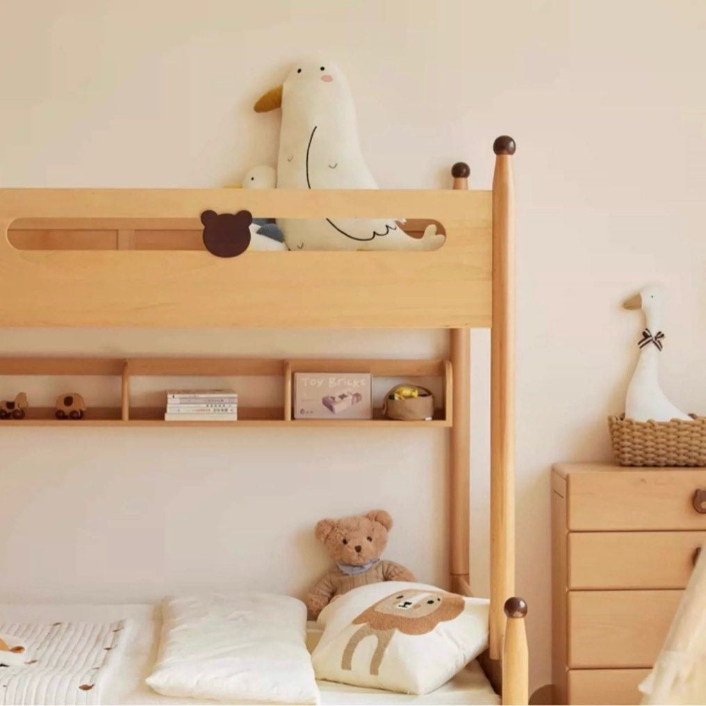 JOJU Scandinavian Solid Wood Double deck Bed