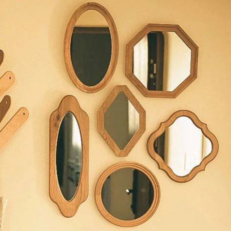 JOKIK Solid Wood Frame Wall Mirrors
