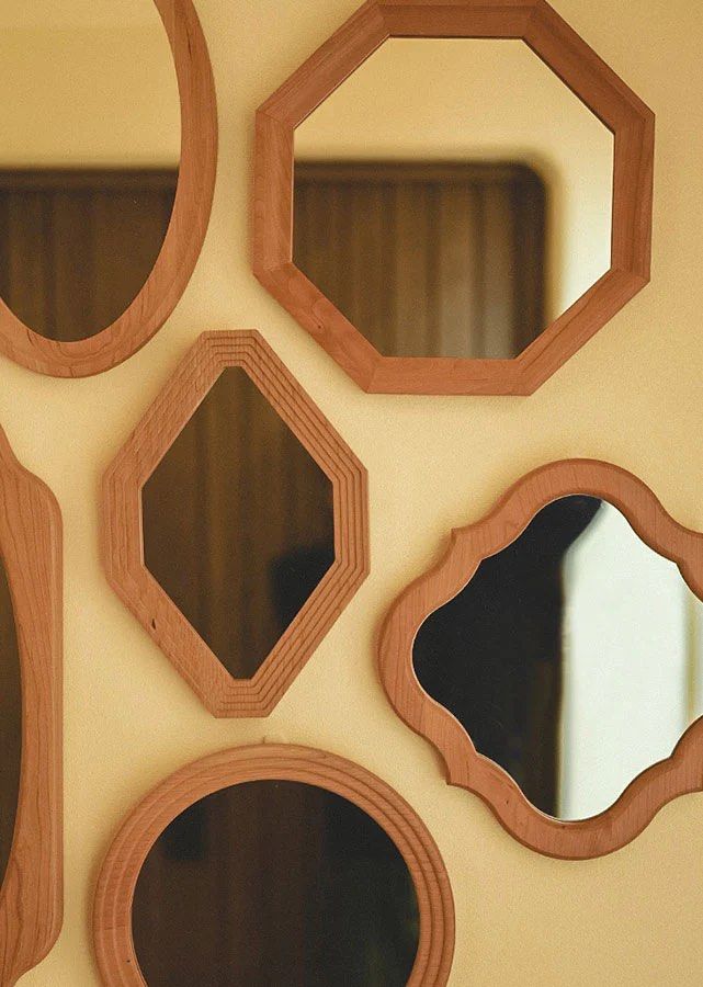JOKIK Solid Wood Frame Wall Mirrors