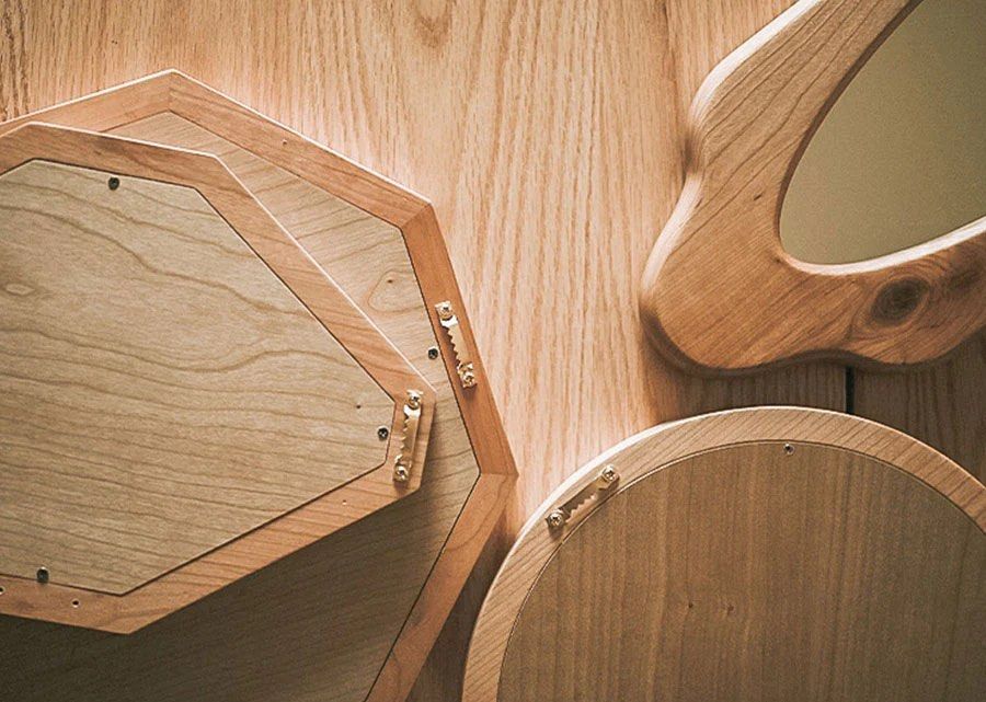 JOKIK Solid Wood Frame Wall Mirrors