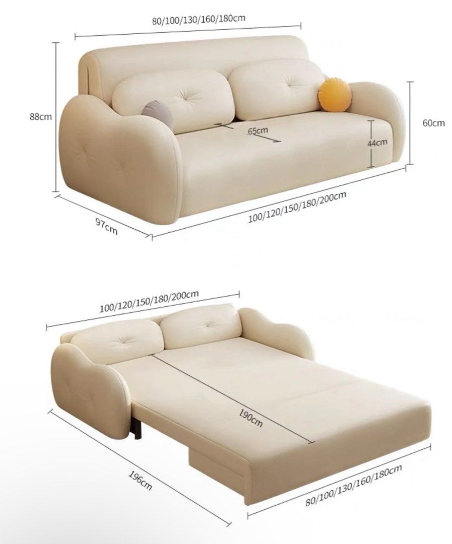 EMBELLIA Modern Electric Storage Sofa Bed