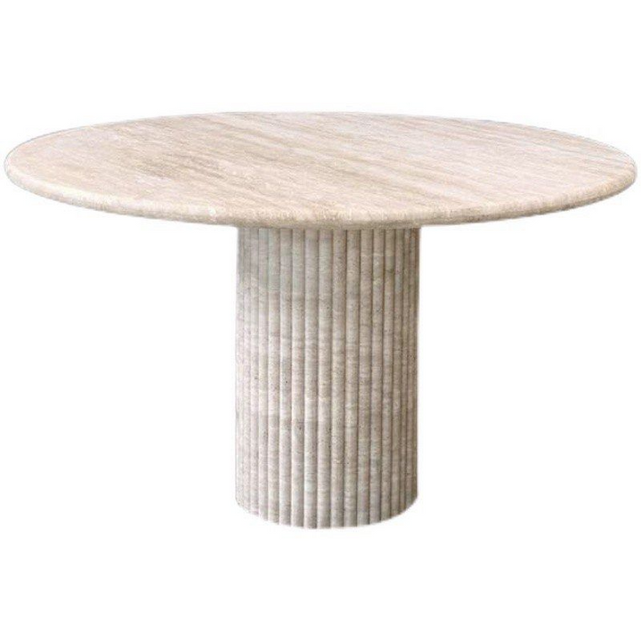ZARIEL Wabi Sabi Travertine Dining Table