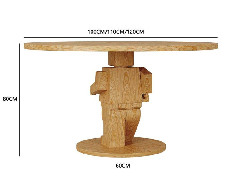 QUILL Modern Solid Wood Round Dining Table