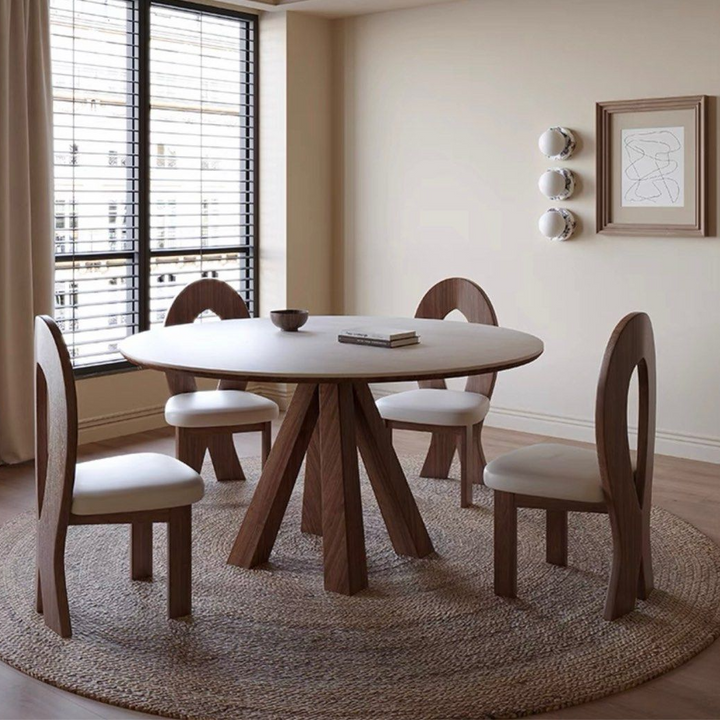 LUCINDA Japandi Round Sintered Stone Dining Table