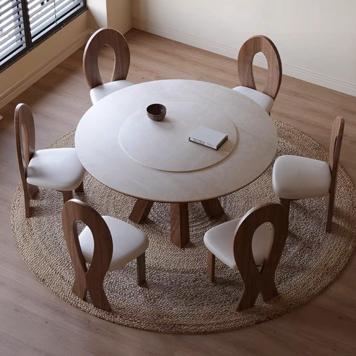 LUCINDA Japandi Round Sintered Stone Dining Table