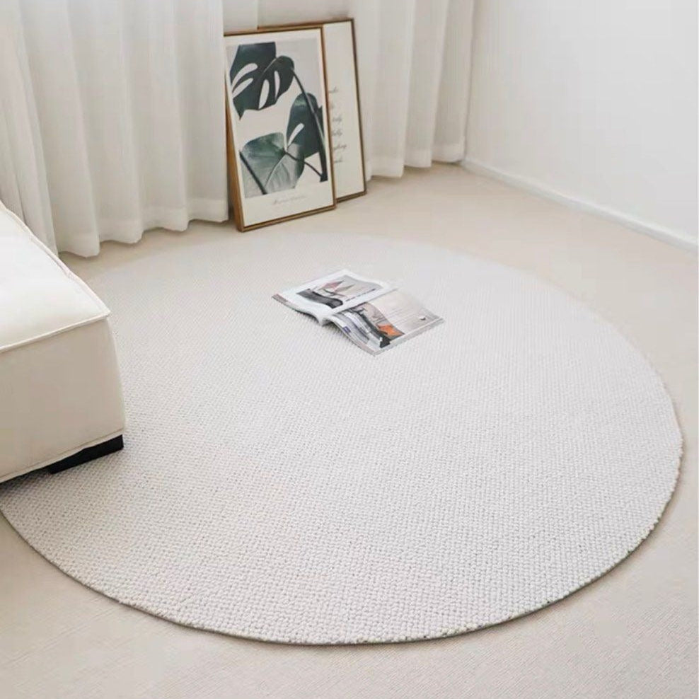 ERNIE Minimalist Round Wool Rug – Radical Homes