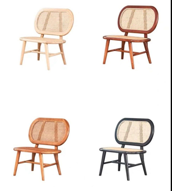 LILOU Vintage Rattan Dining Bench