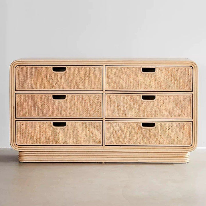 ANA Rustic Rattan Chest Of Drawers
