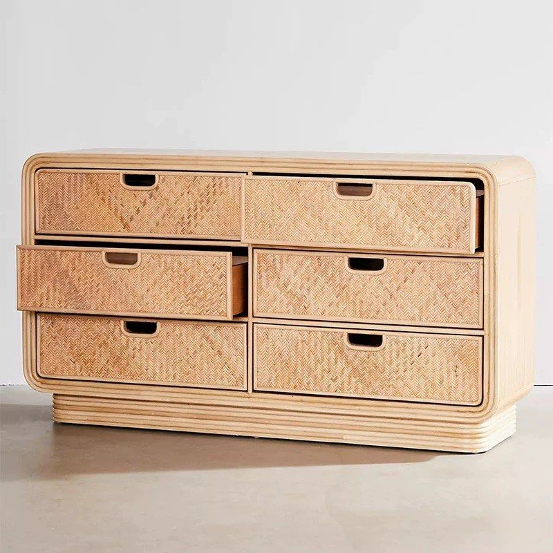 ANA Rustic Rattan Chest Of Drawers