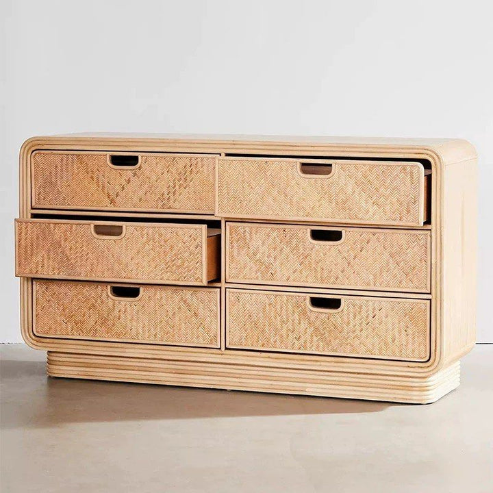 ANA Rustic Rattan Chest Of Drawers
