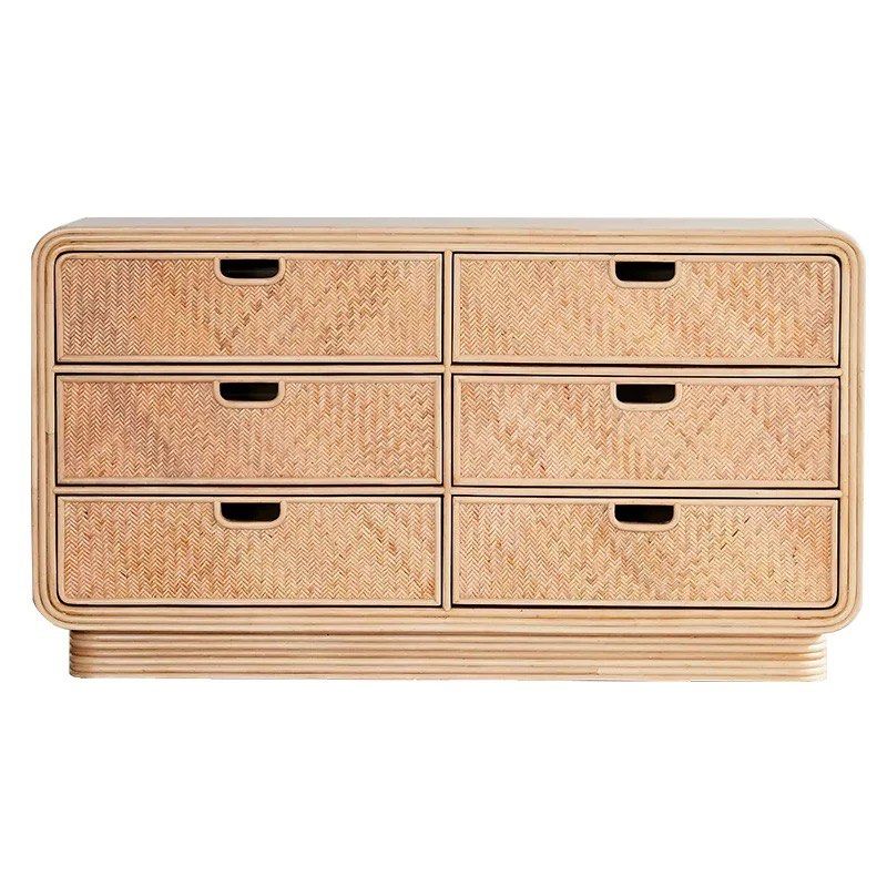 ANA Rustic Rattan Chest Of Drawers