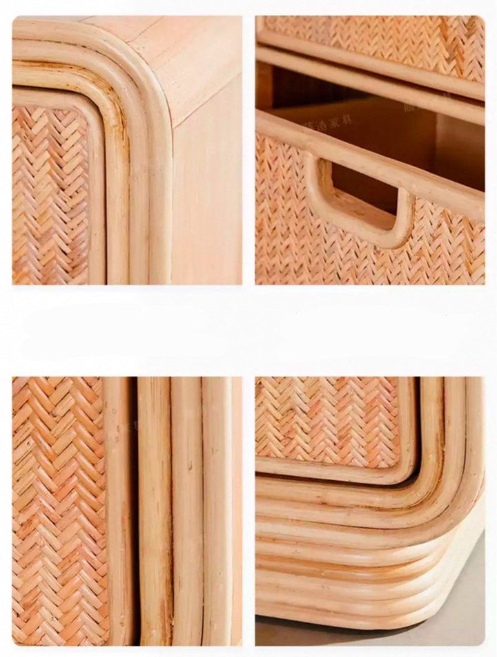 ANA Rustic Rattan Chest Of Drawers