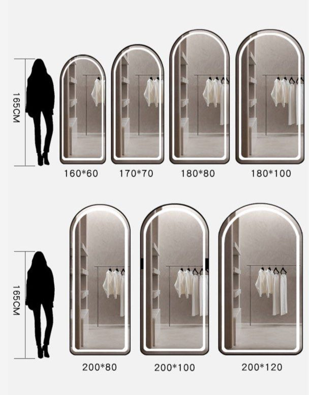JOVIK Modern LED Standing Mirror