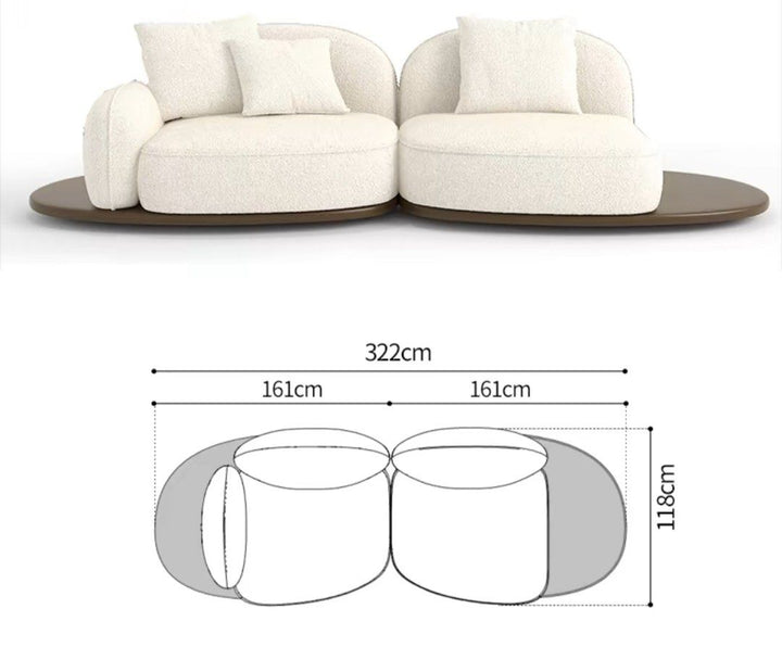 AZUMA Japandi Fabric Sofa