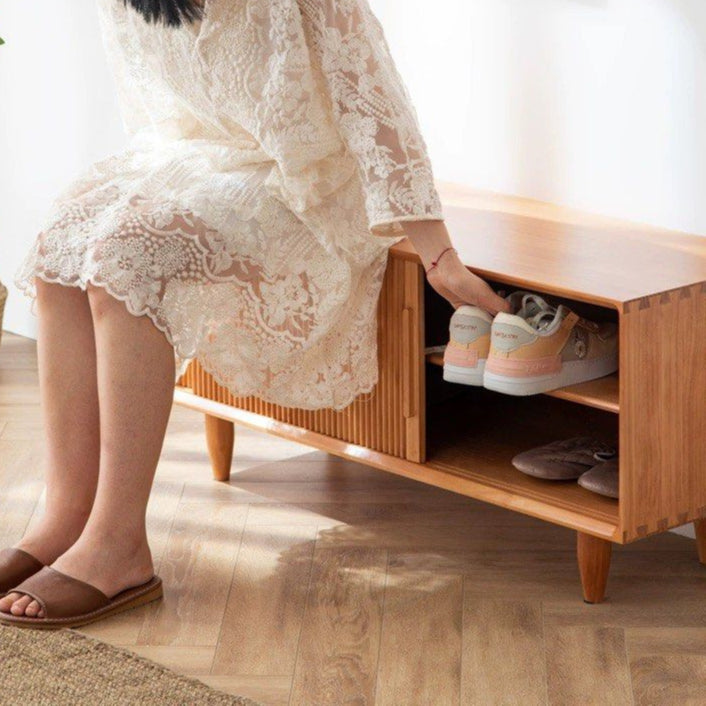 JOZIER Modern Shoe Cabinet Bench