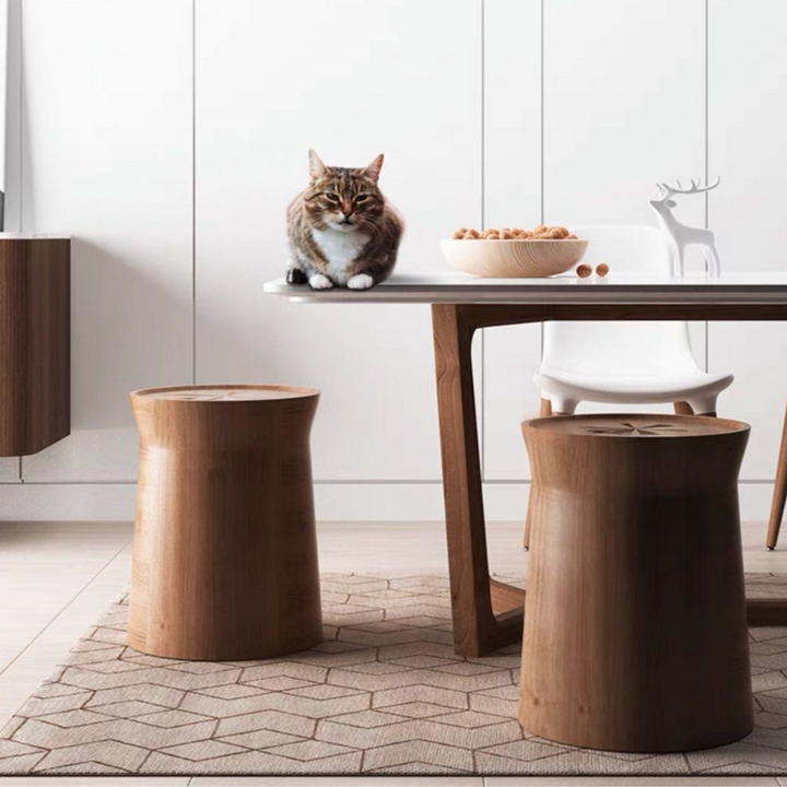 JROCIA Rustic Solid Wood Side Table