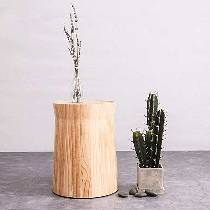 JROCIA Rustic Solid Wood Side Table
