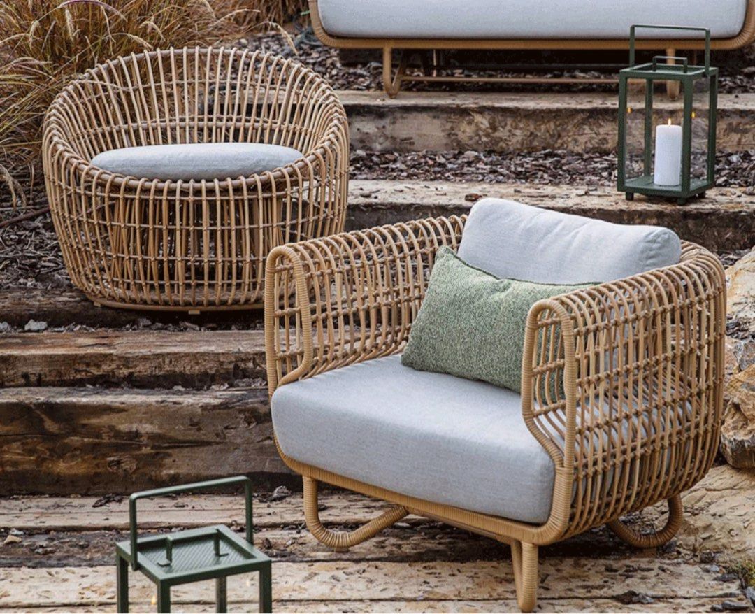 MELTIA Modern Outdoor Rattan Sofa