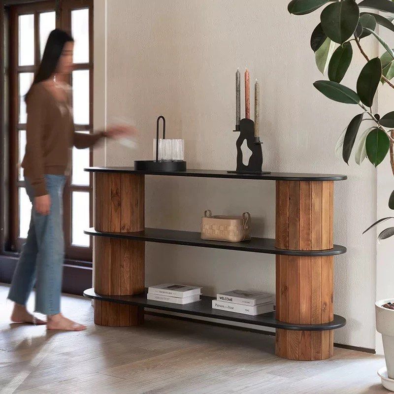 LASHLE Wabi Sabi Solid Wood Console Table