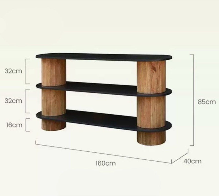 LASHLE Wabi Sabi Solid Wood Console Table