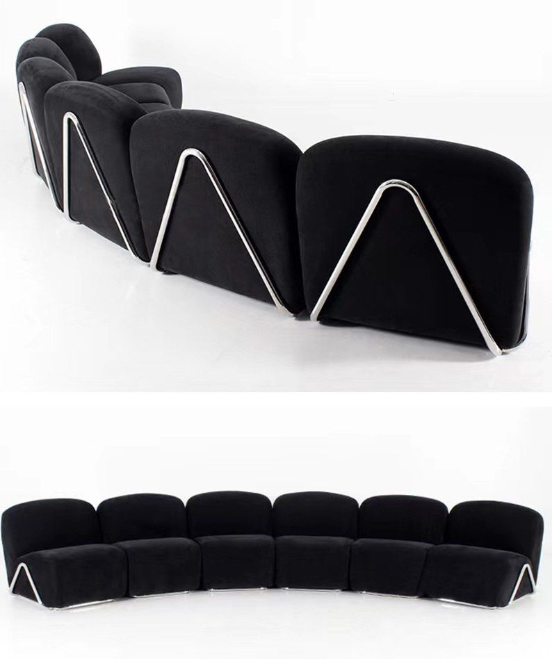 VANCERO Modern Modular Velvet Sofa